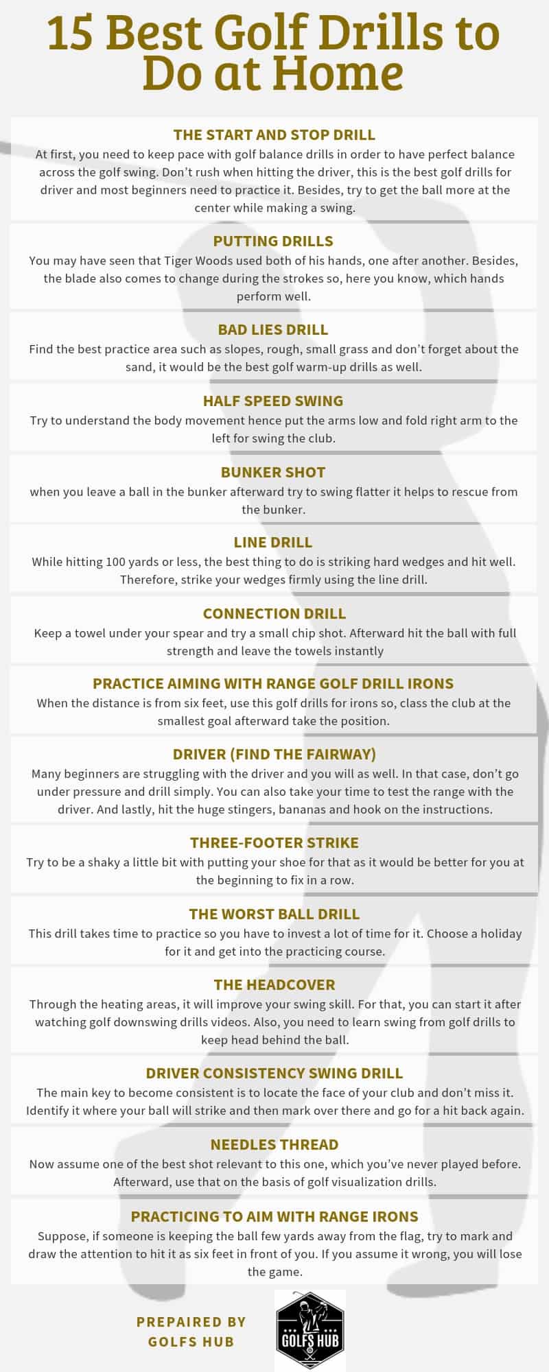 15 Best Golf Drills To Do At Home Golfs Hub