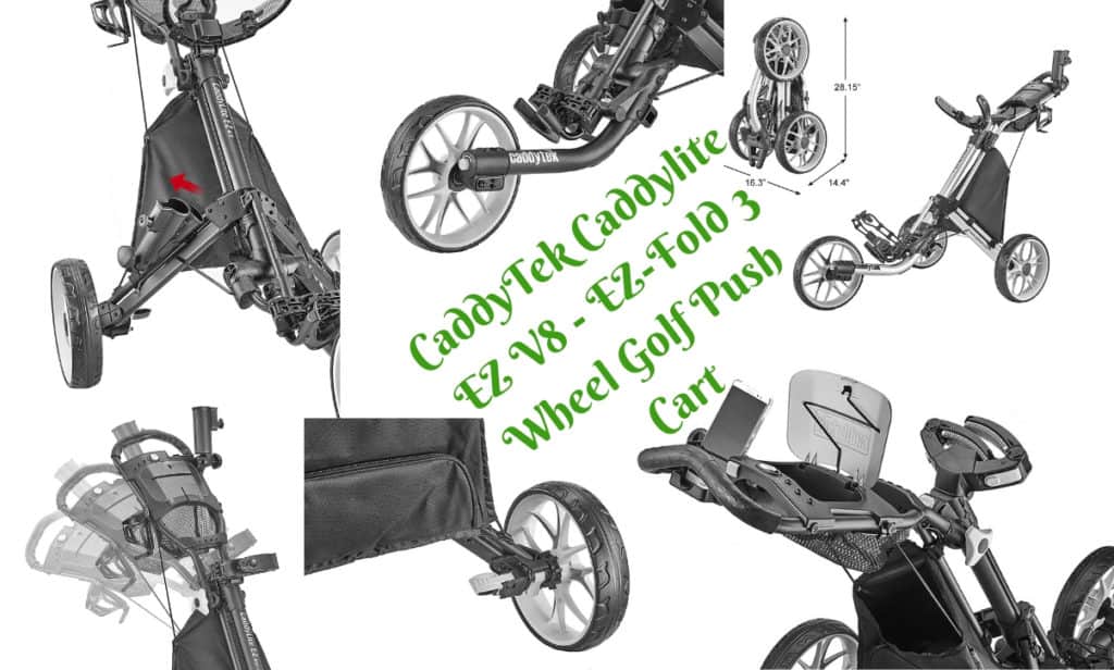 Caddytek EzFold 3 Wheel Golf Push Cart Review Best Value Golf Push