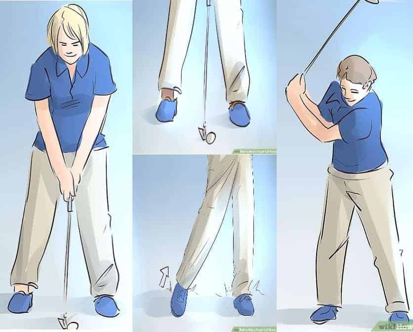 how to make a proper golf stance easily