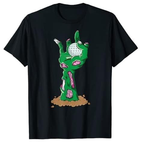 Zombie Hands Golf Ball Funny Horror Scary Halloween Costume T-Shirt