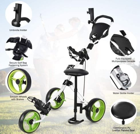 Gymax Golf Push Cart Review