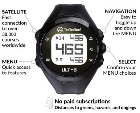 tectectec ult-g gps golf watch