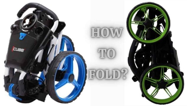 how to fold a golf push cart