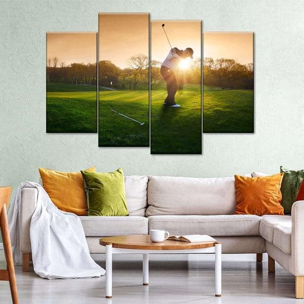 Golf Club Decorating Ideas with Golf Wall Arts