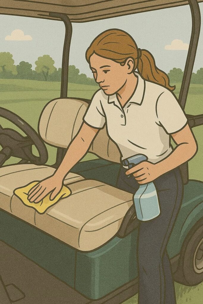 Cleaning Golf Cart Seats