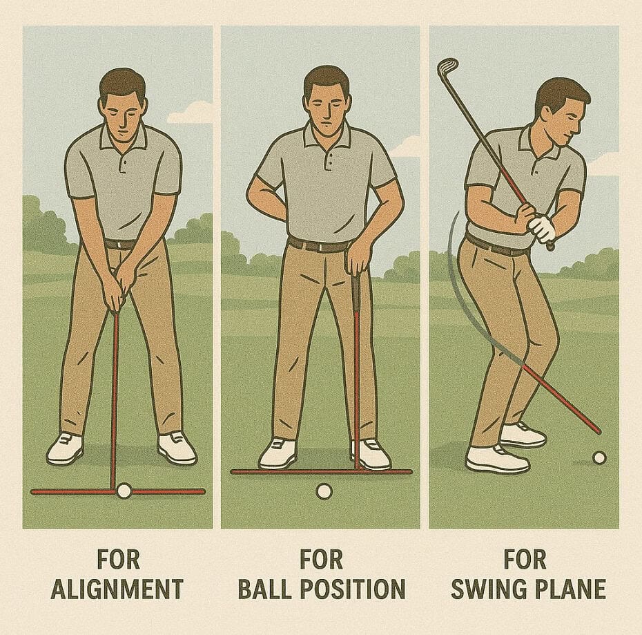 Using Golf alignment stick