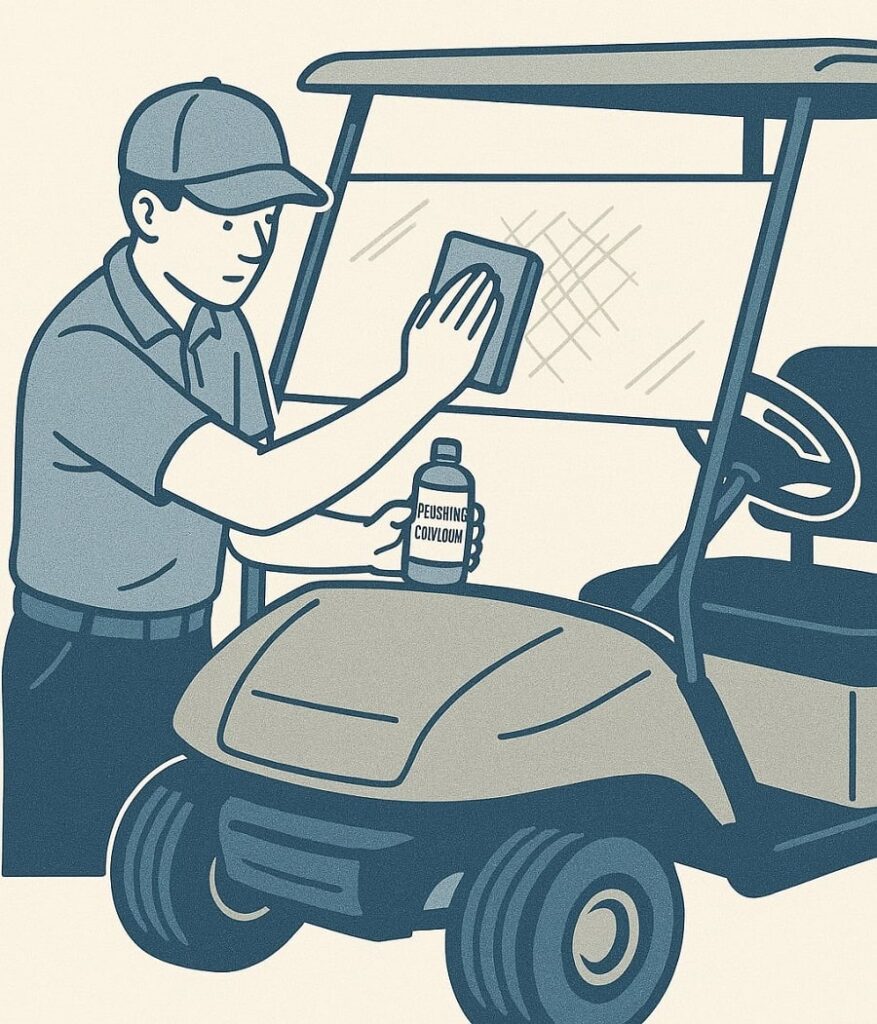 Removing Scratches from Golf Cart Windshields