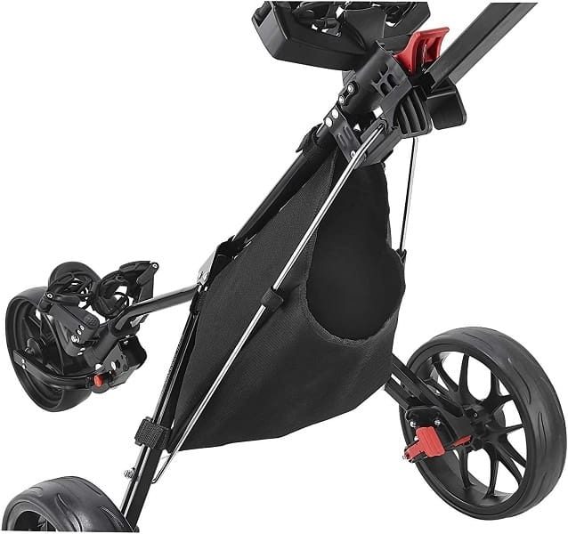 CaddyTek SuperLite Deluxe Golf Push Cart Review Best 3 Wheel Golf Push
