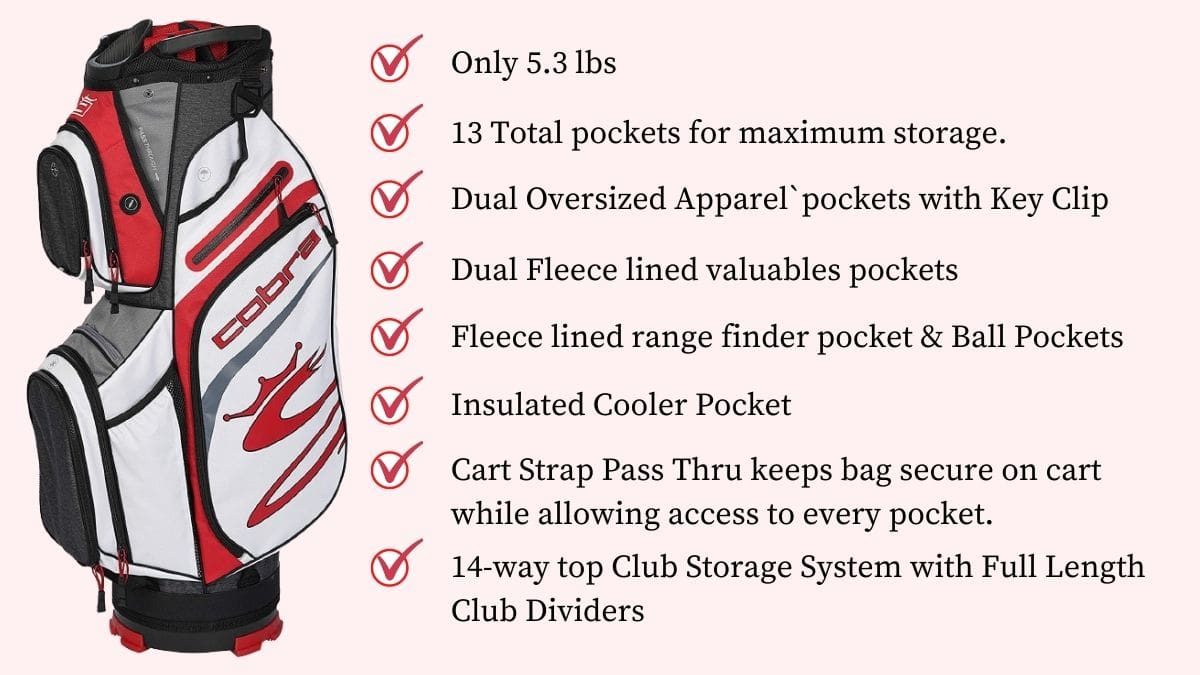 cobra ultralight cart bag 2019
